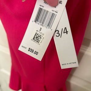 Hot pink brand new never worn! Mini ruffle strapped cocktail dress.